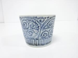 古伊万里　染付　蛸唐草　蕎麦猪口